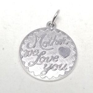 Vintage Sterling Silver Charm Rembrandt Mother Mom We Love You, Mothers Day